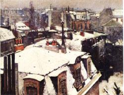 Gustave Caillebotte Rooftops in the Snow china oil painting image